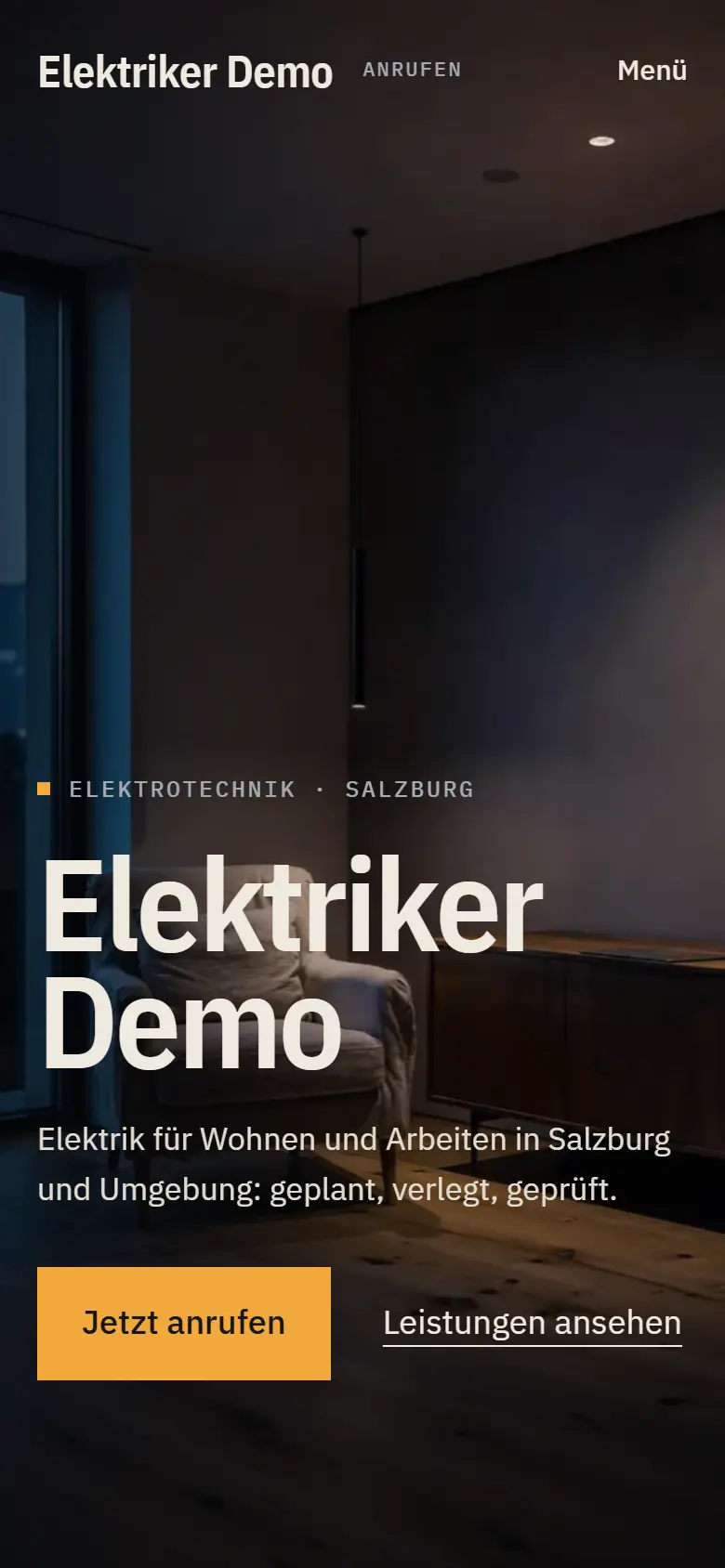 Dieselbe Seite am Handy