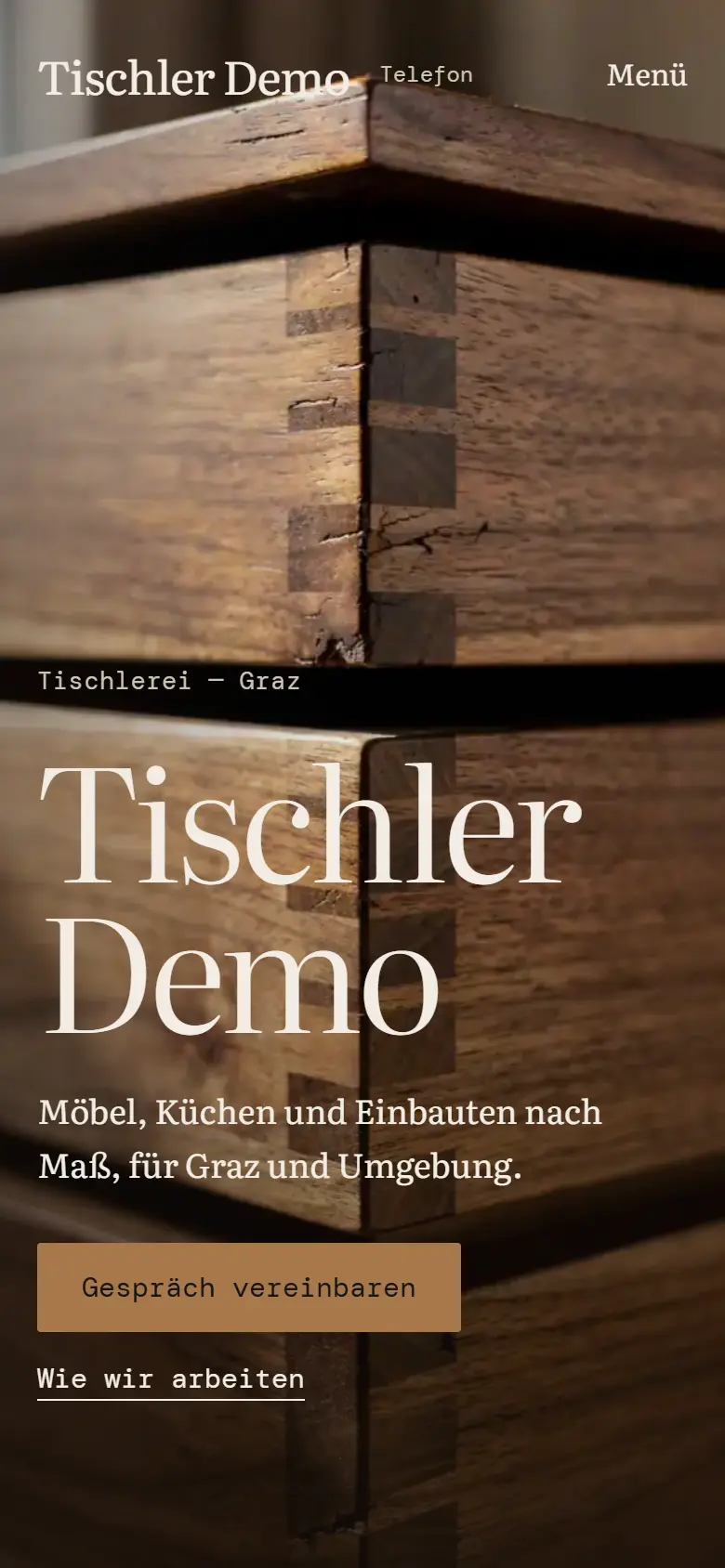 Dieselbe Seite am Handy